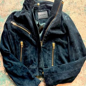 Gorgeous BlankNYC Leather Moto Jacket Galactic Teal size small